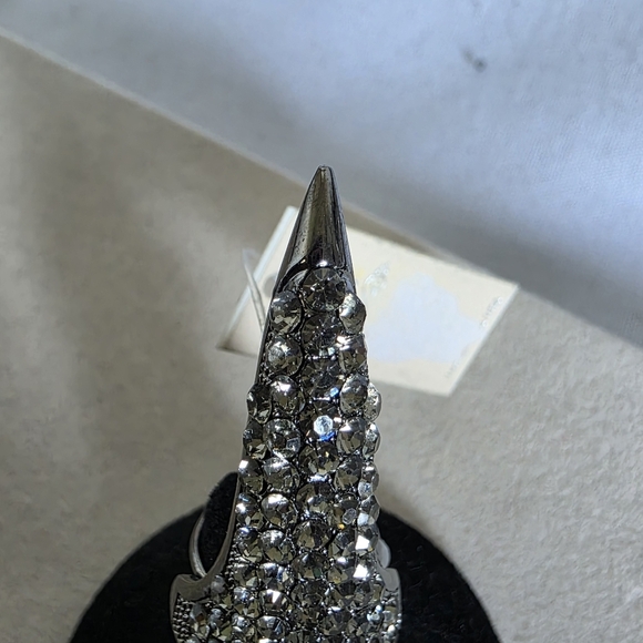Silver with Rhinestones Claw Midi Ring - Picture 5 of 11